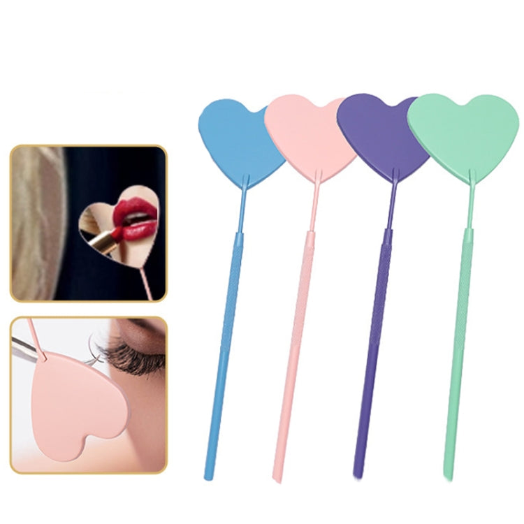 Stainless Steel Heart Shaped Grafting Eyelashes Inspection Mirror Beauty Tool