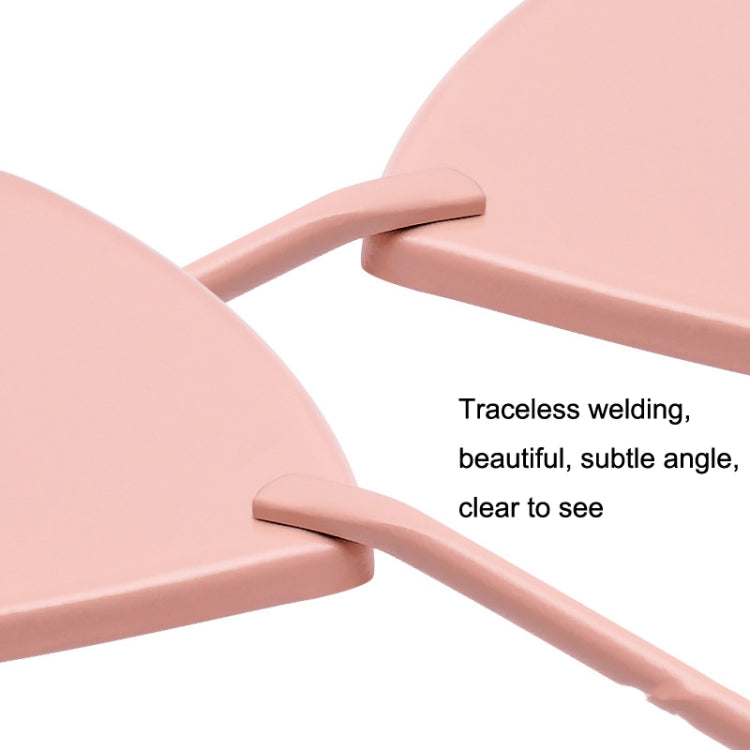 Stainless Steel Heart Shaped Grafting Eyelashes Inspection Mirror Beauty Tool