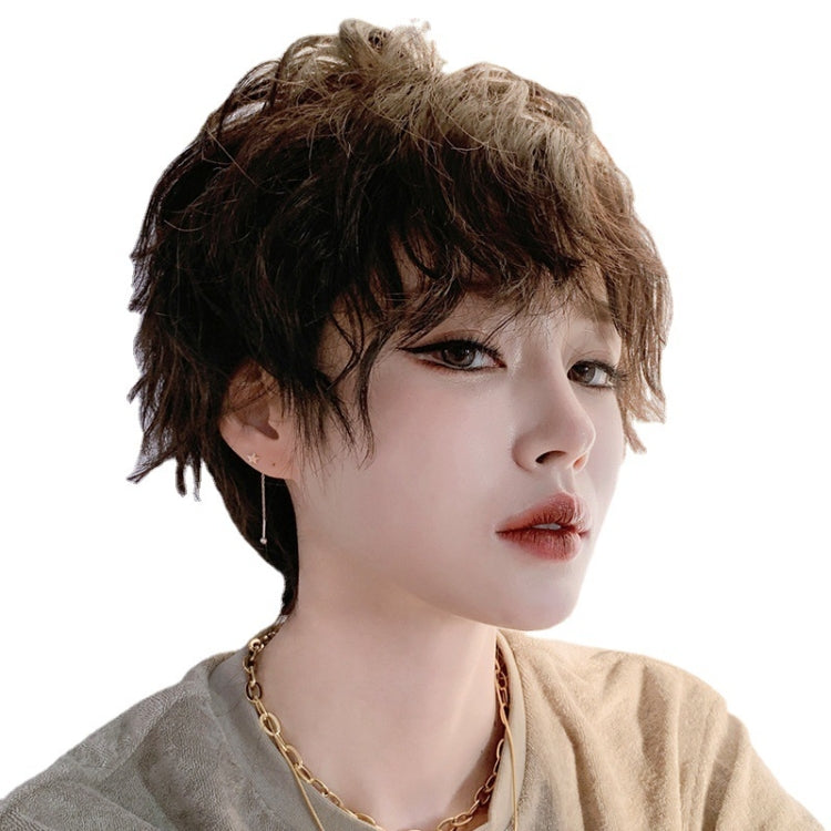 Women Tinfoil Permed Natural Fluffy Full Head Cover Wig