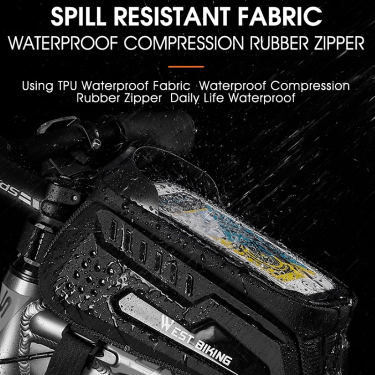 WEST BIKING Bicycle Front Bag TPU  Hard Shell Riding Front Beam Bag