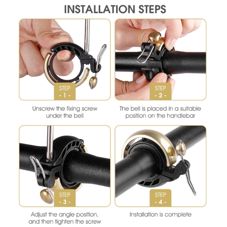 WEST BIKING Bicycle Retro Copper Bell Riding Crisp & Loud Bell