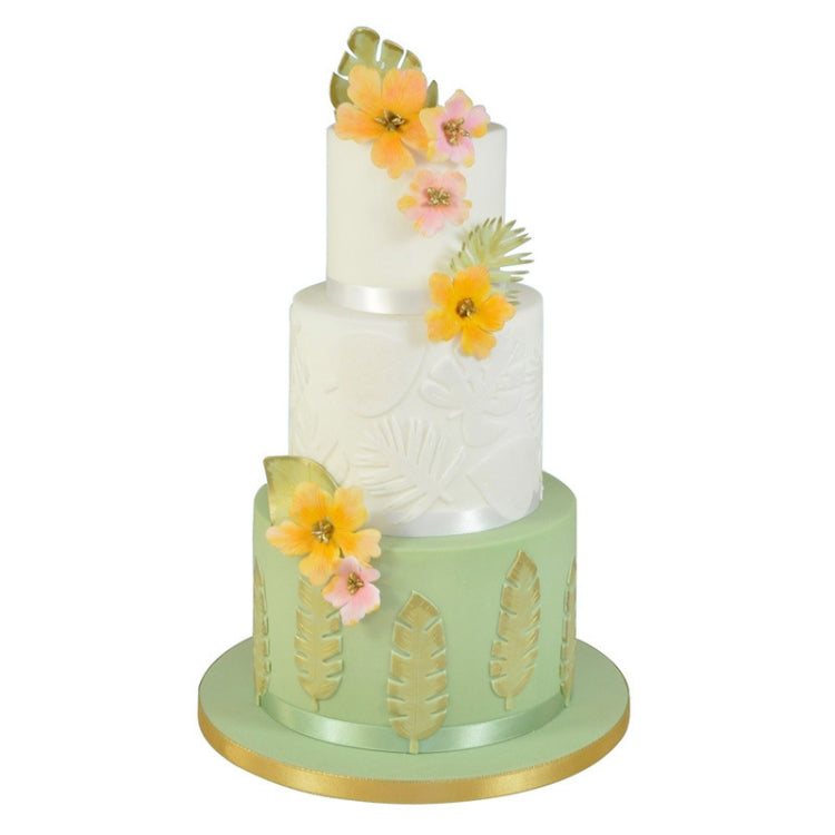 2 Sets 4 In 1 Tropical Leaf Fondant Cake Mold Cookie Mold