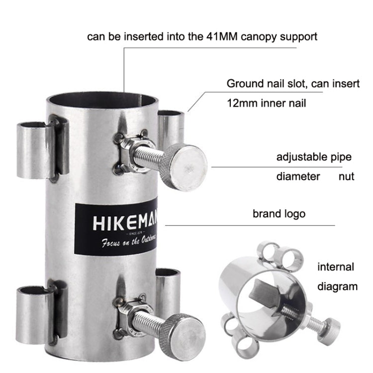 HIKEMAN Enlarged Aperture Outdoor Camping Canopy Pole Holder, Style: