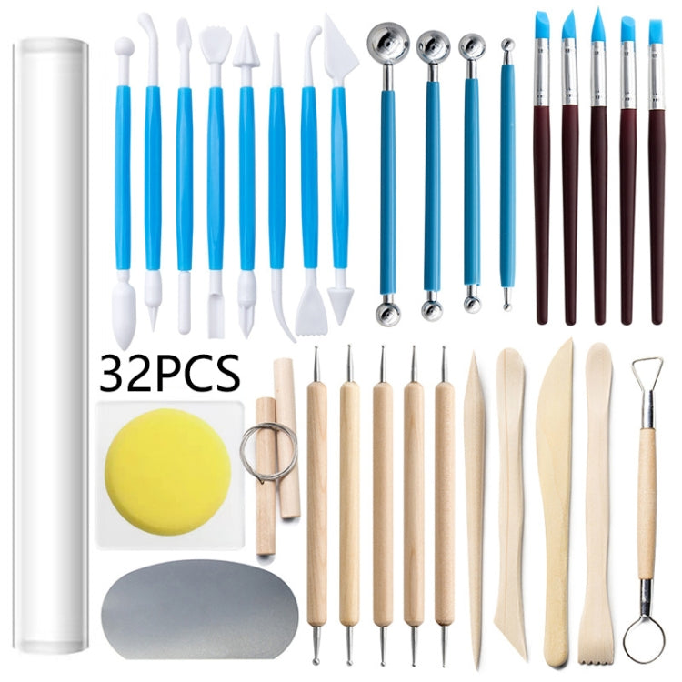 32-in-1 Clay Pottery Clay Carving and Making Combination Tool