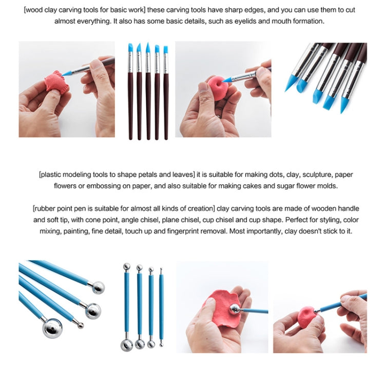 Pottery Tool Set Pottery Clay Stone Carving Knife DIY Clay Combination Tool