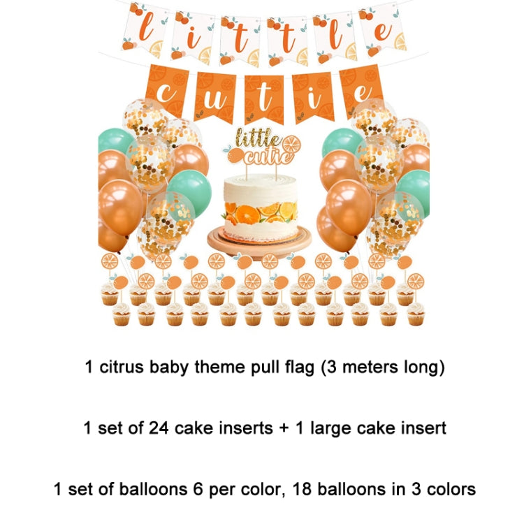 Citrus Pattern Themed Baby Birthday Party Decoration