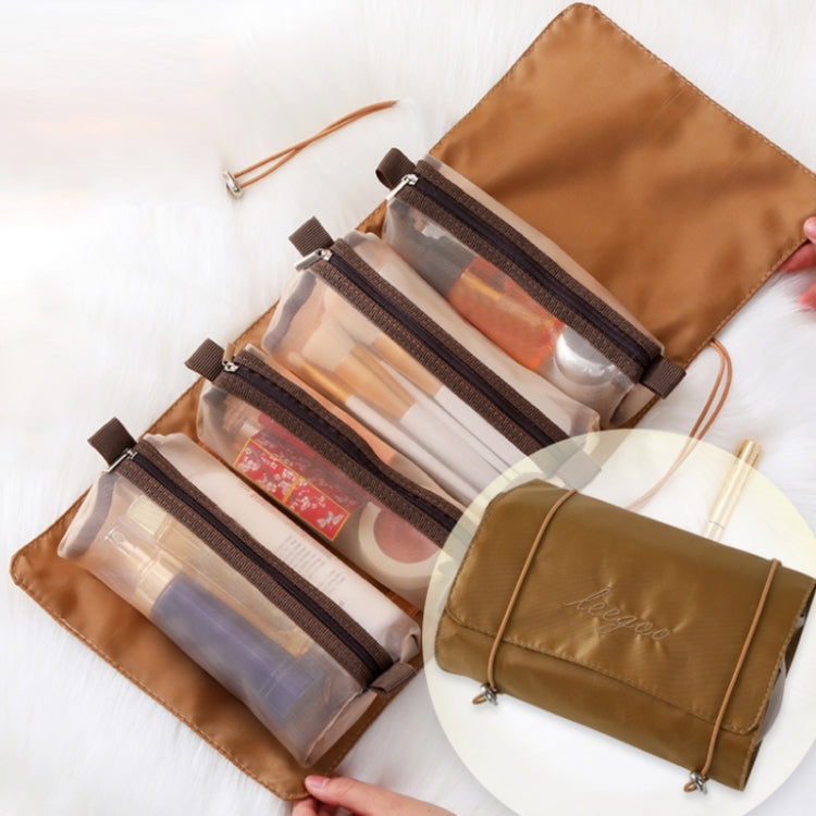 4 In 1 Women Travel Portable Waterproof Mesh Cosmetic Bag