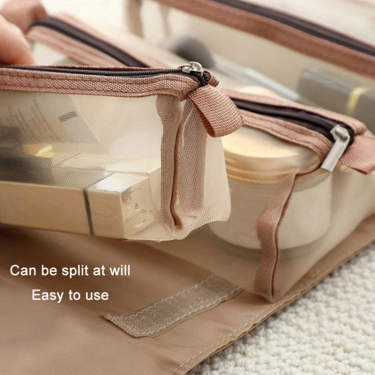 4 In 1 Women Travel Portable Waterproof Mesh Cosmetic Bag