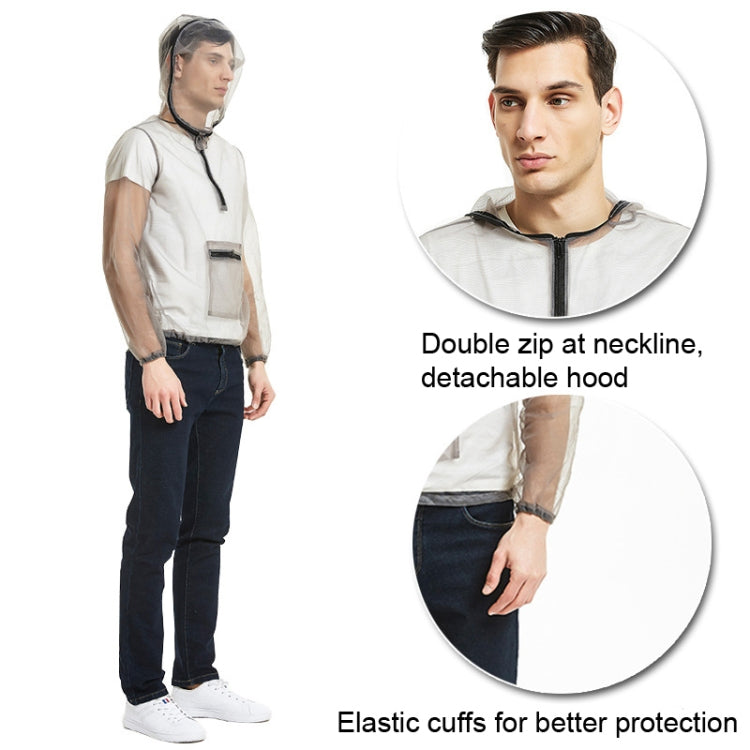 Jungle Expedition Breathable Insect-proof Jacket With Hood Anti-bite Mesh Gauze Cloth