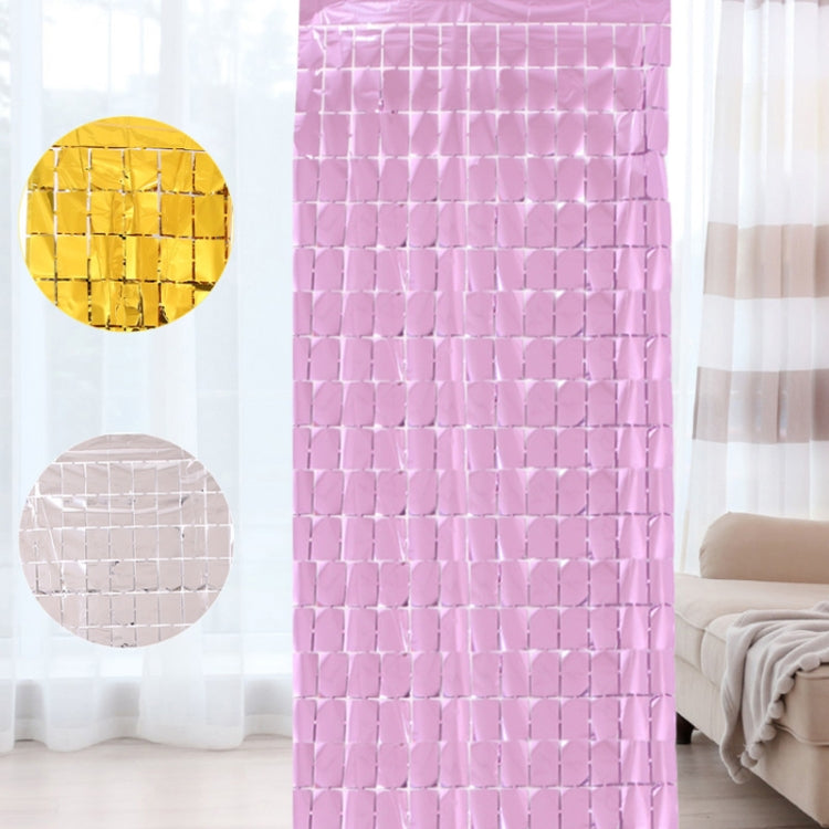 2 PCS 1x2M Square Rain Silk Door Curtain Birthday Party Background Wall Decoration