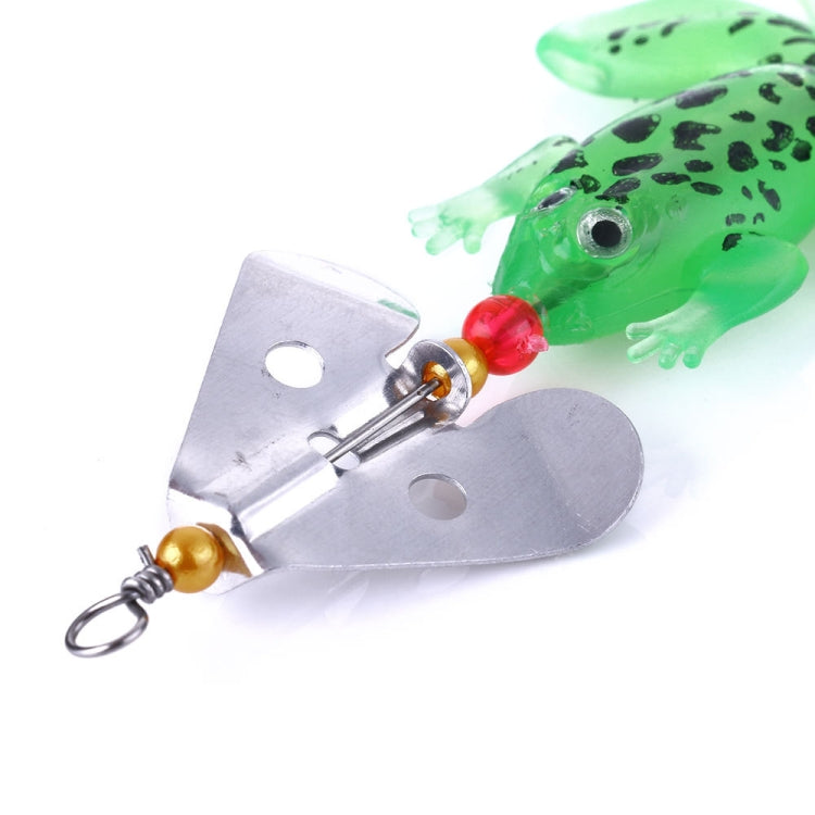 2 Sets HENGJIA SP011 7cm 6g Frog Soft Fish Sequins Freshwater Single Hook Bionic Bait