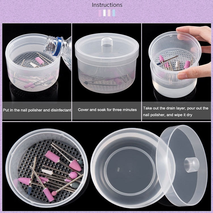Nail Polisher Can Be Soaked And Drained Cleaning Disinfection Box