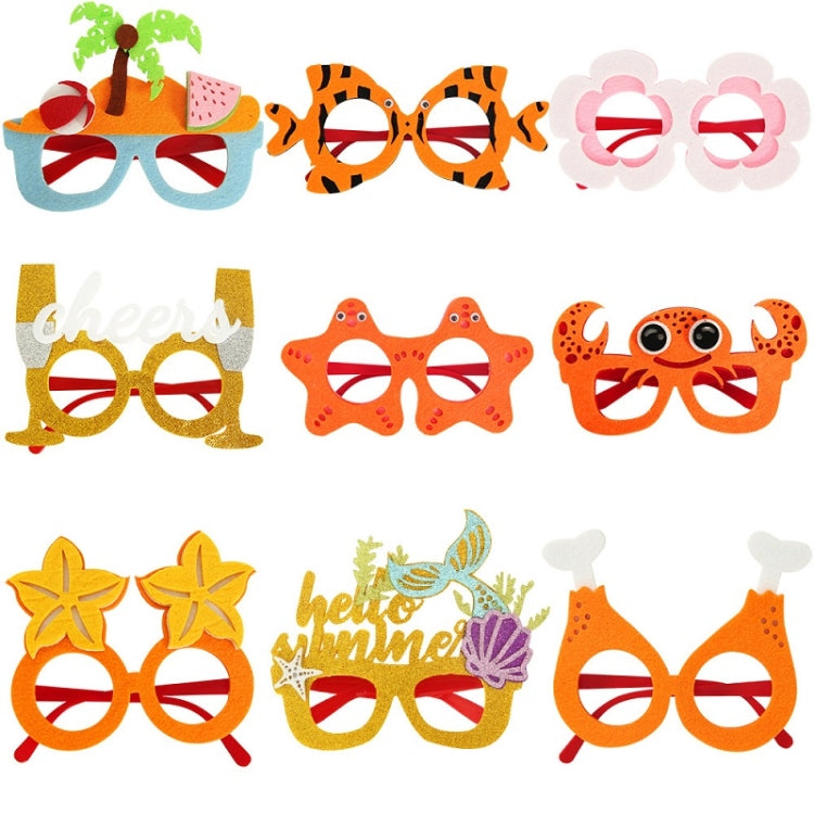 3 PCS Happy Birthday Theme Party Glasses Photo Decoration Prop, Shape: