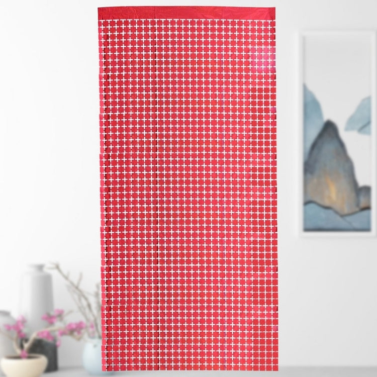 2 PCS Laser Square Rain Curtain Birthday Party Background Decoration