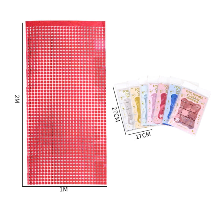 2 PCS Laser Square Rain Curtain Birthday Party Background Decoration