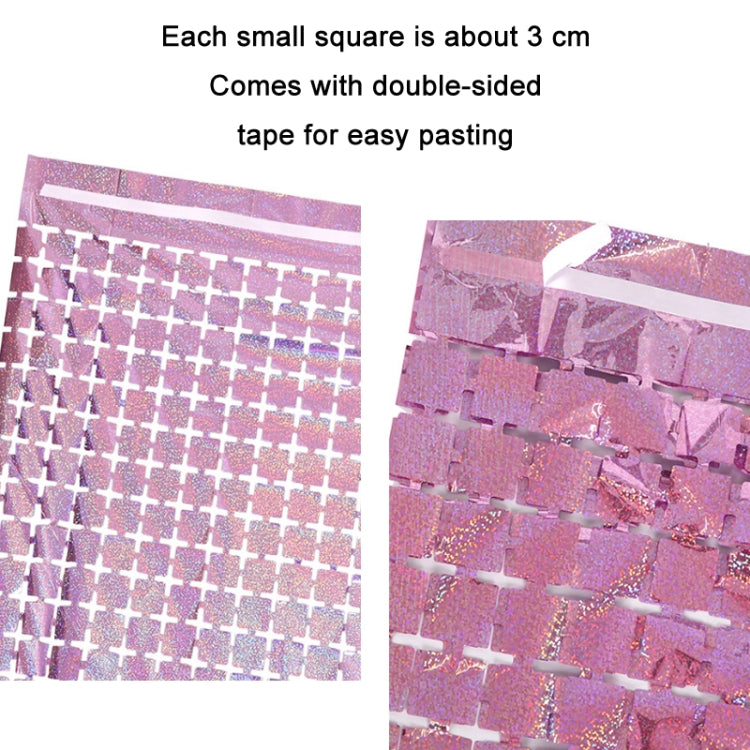 2 PCS Laser Square Rain Curtain Birthday Party Background Decoration