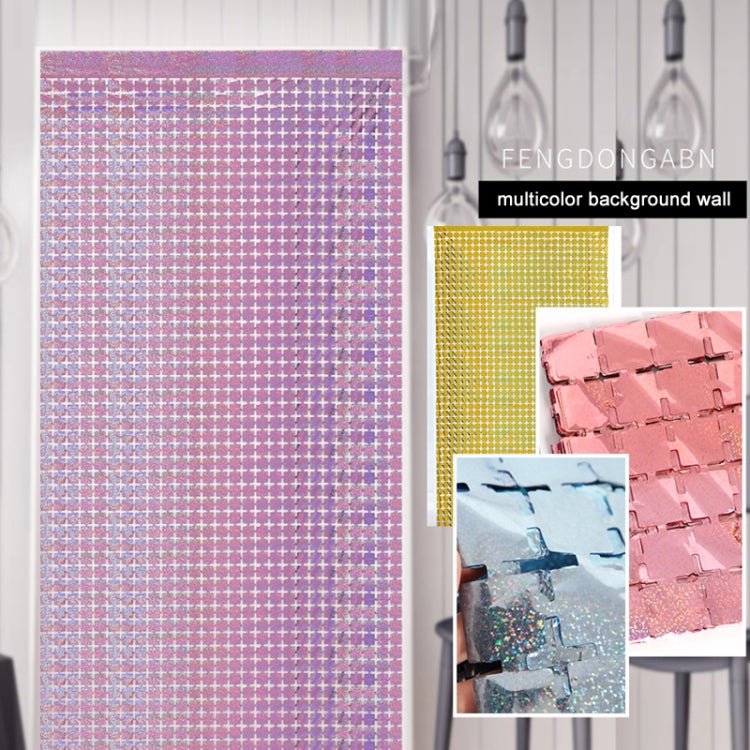 2 PCS Laser Square Rain Curtain Birthday Party Background Decoration