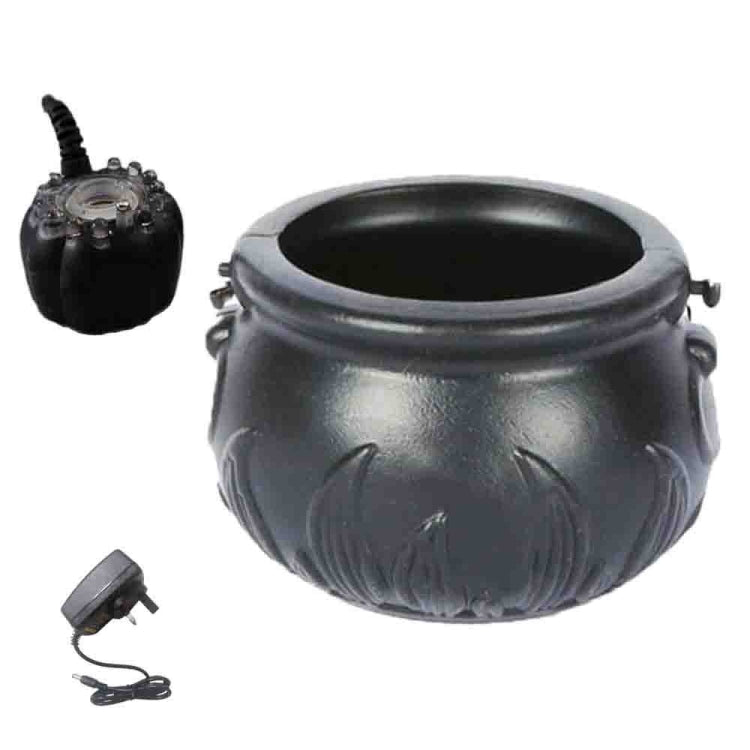Halloween Witch Barrel Pumpkin Smoker Scene Arrangement