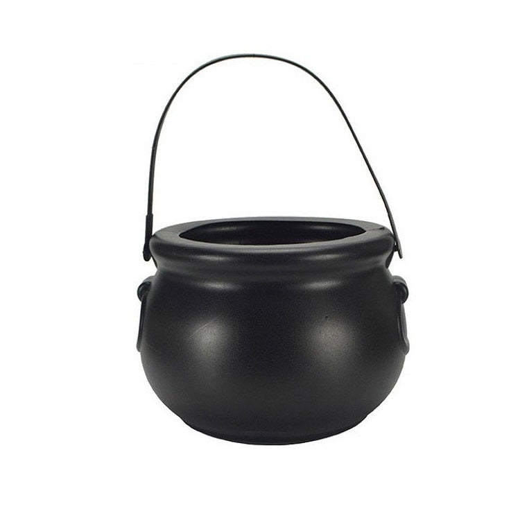 Halloween Witch Barrel Pumpkin Smoker Scene Arrangement