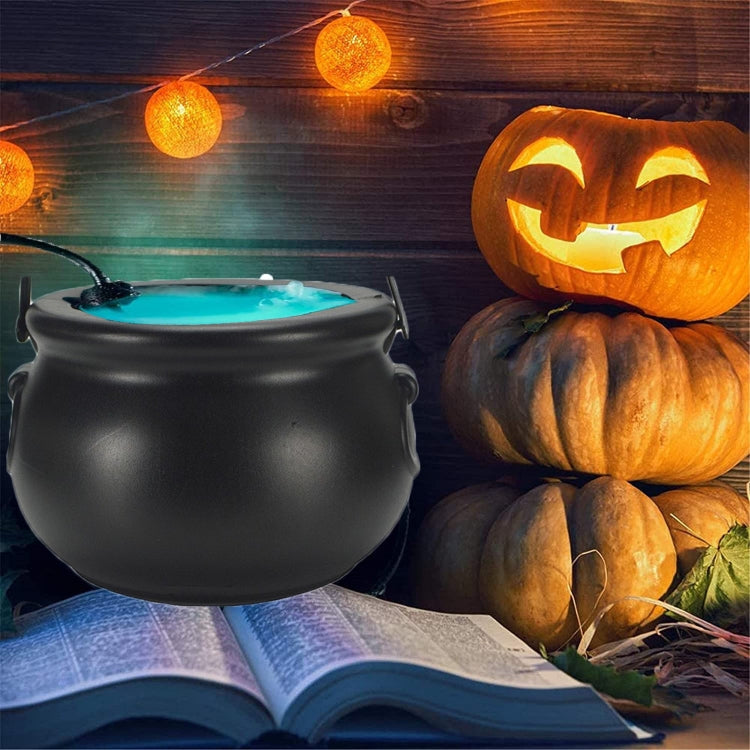 Halloween Witch Barrel Pumpkin Smoker Scene Arrangement