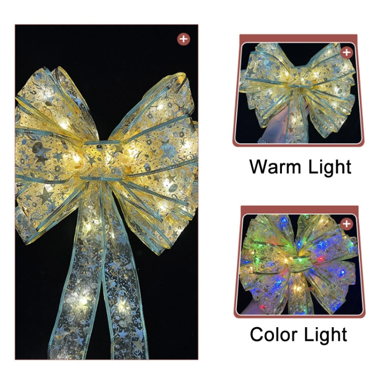 Christmas LED Lights Bronzing Double Ribbon String Lights