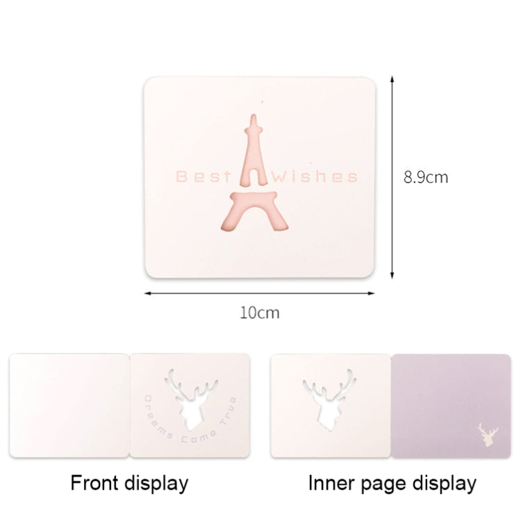 10 PCS Cute Hollow Cartoon Greeting Card