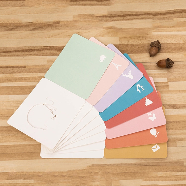 10 PCS Cute Hollow Cartoon Greeting Card