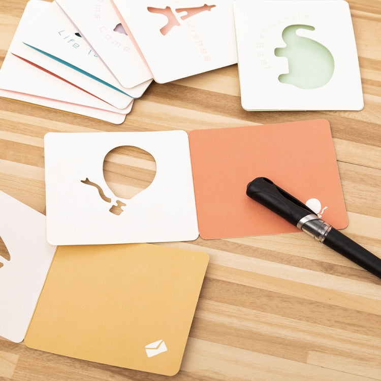 10 PCS Cute Hollow Cartoon Greeting Card