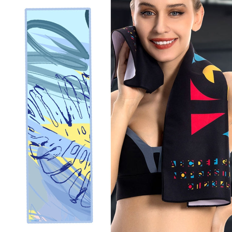 YDJ1223-1 Microfiber Double Sided Fleece Print Quick Dry Portable Sports Towel, Size: