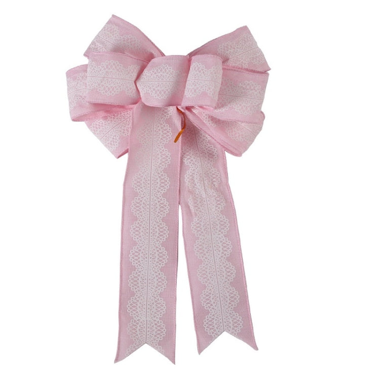 Fine Linen Plaid Christmas Bow Festive Scene Decoration