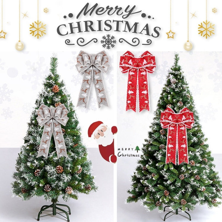 Fine Linen Plaid Christmas Bow Festive Scene Decoration