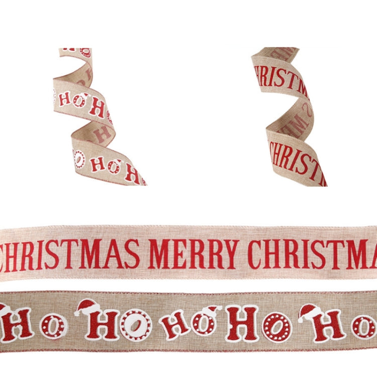 Christmas Letters DIY Imitation Linen Roll Decoration Gift Material Pack