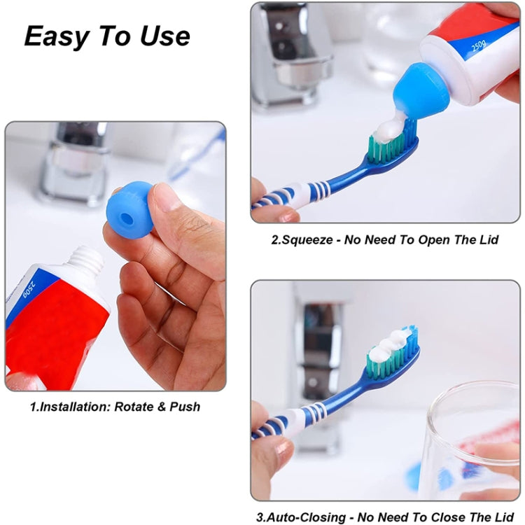 5 PCS Manual Silicone Self-Sealing Toothpaste Cap Aid