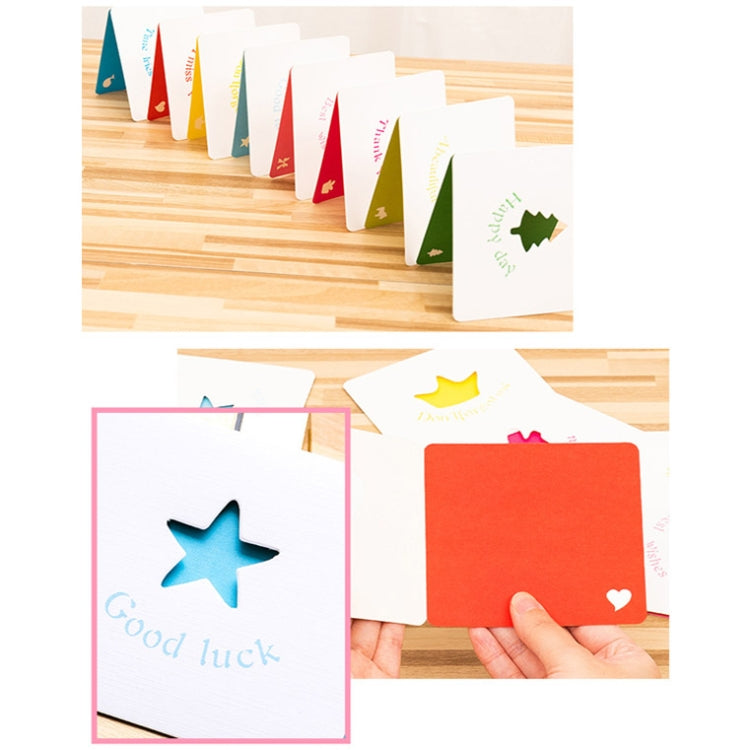 10 PCS Hollow Cartoon Greeting Card