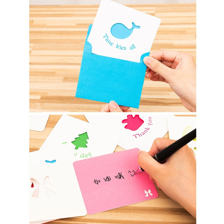 10 PCS Hollow Cartoon Greeting Card