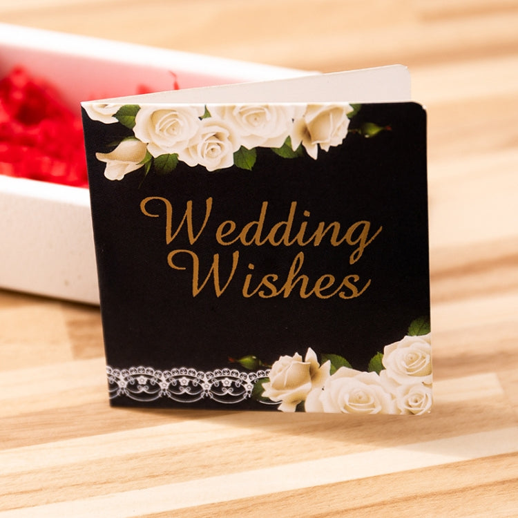 10 PCS Square Bronzing Color Print Thanks Greeting Cards