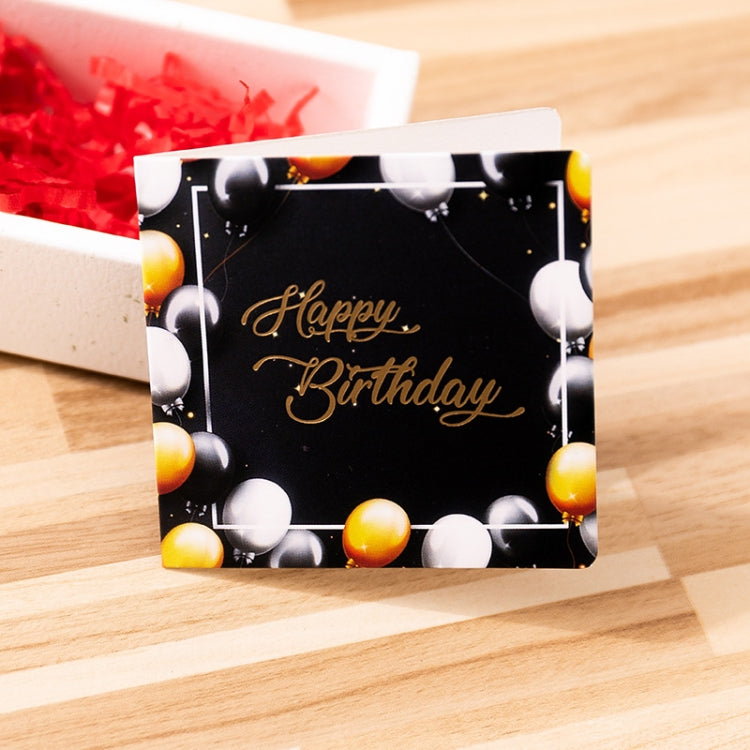 10 PCS Square Bronzing Color Print Thanks Greeting Cards