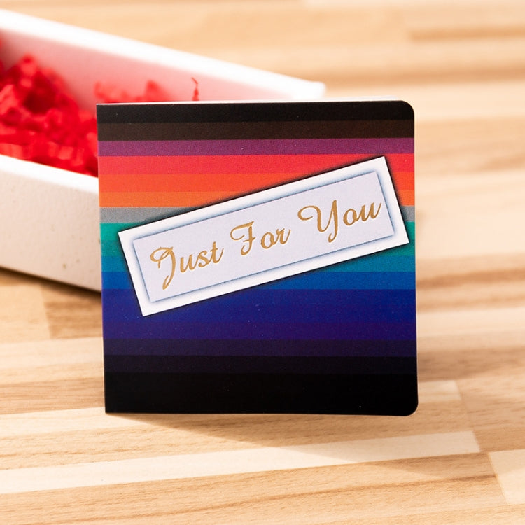 10 PCS Square Bronzing Color Print Thanks Greeting Cards