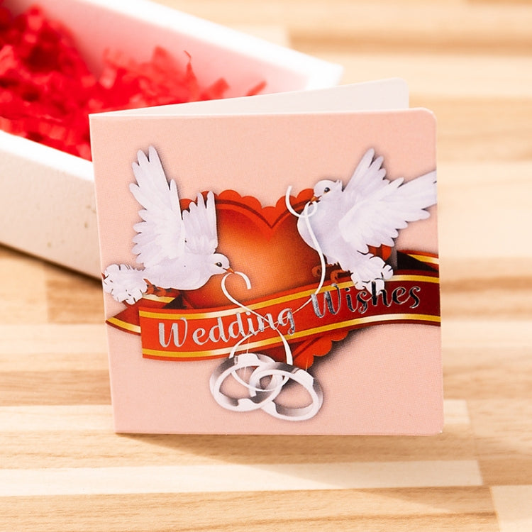 10 PCS Square Bronzing Color Print Thanks Greeting Cards