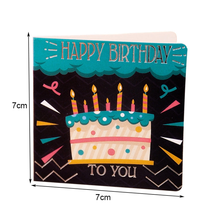 10 PCS Square Bronzing Color Print Thanks Greeting Cards