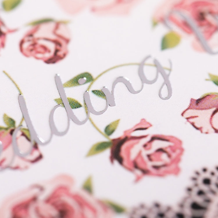 10 PCS Square Bronzing Color Print Thanks Greeting Cards