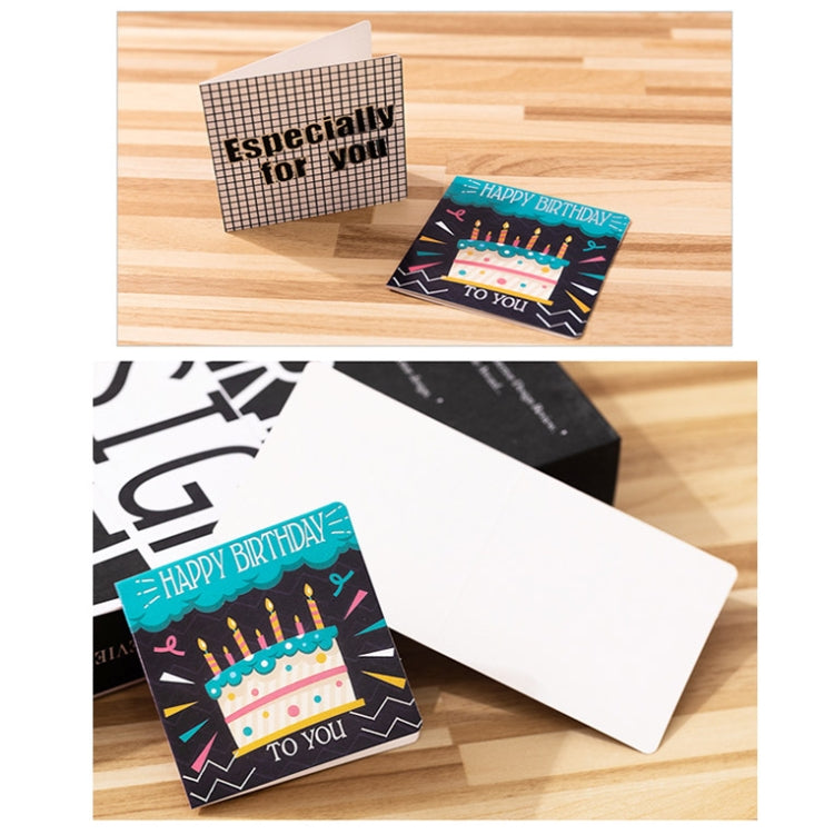 10 PCS Square Bronzing Color Print Thanks Greeting Cards