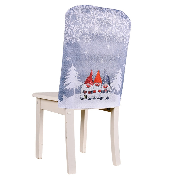 Christmas Cartoon Forest Snowflake Chairs Cover Decorative Supplies