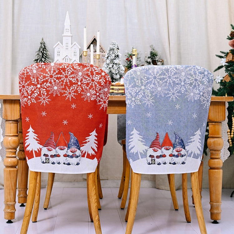 Christmas Cartoon Forest Snowflake Chairs Cover Decorative Supplies