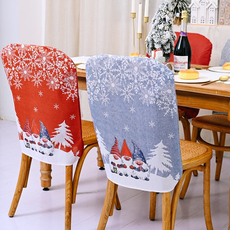 Christmas Cartoon Forest Snowflake Chairs Cover Decorative Supplies