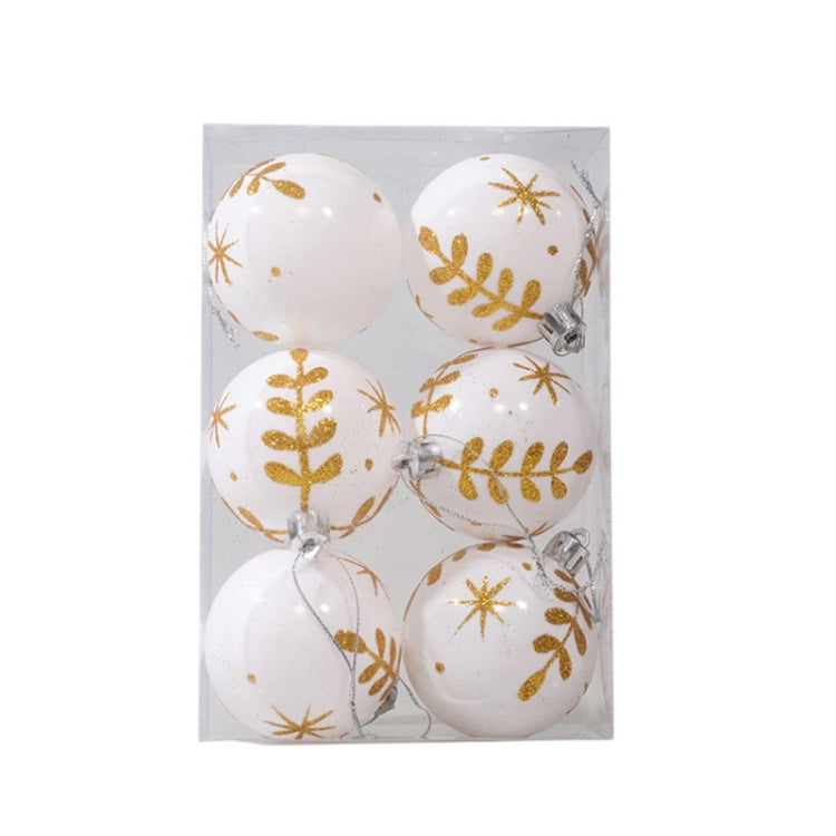 6pcs/pack 6cm Painted Christmas Ball Decoration Props