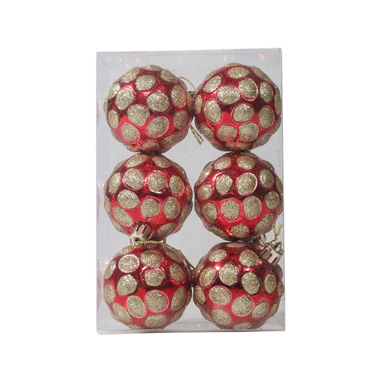 6pcs/pack 6cm Painted Christmas Ball Decoration Props
