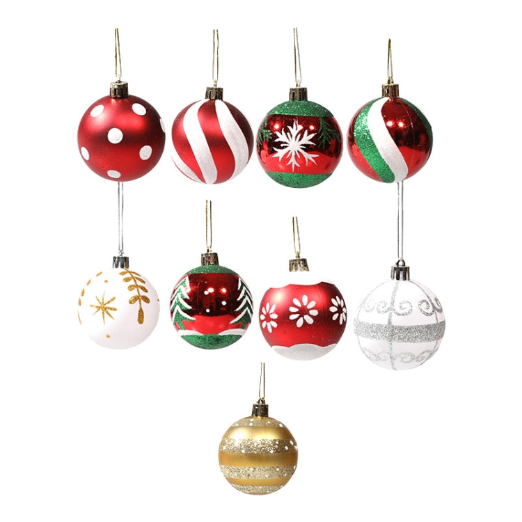 6pcs/pack 6cm Painted Christmas Ball Decoration Props