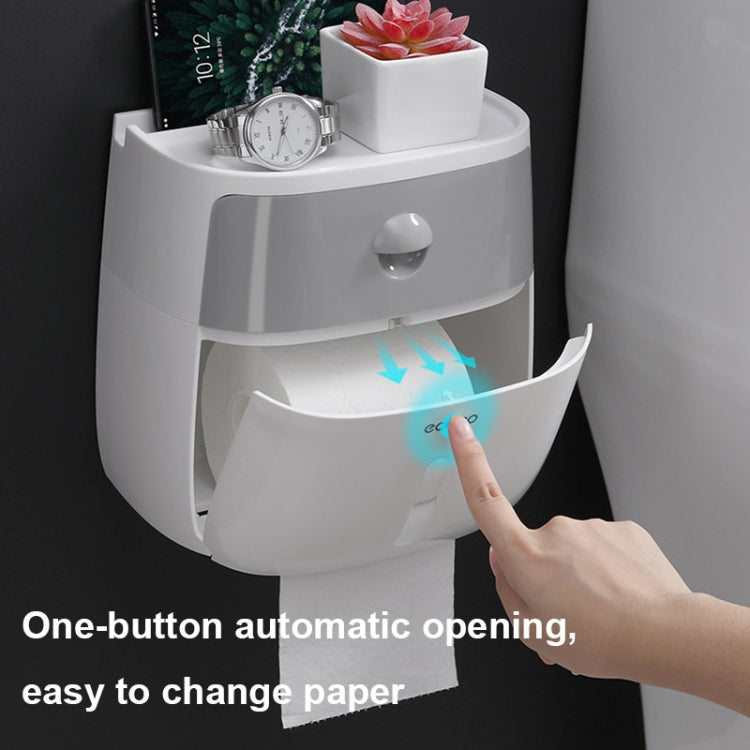 ECOCO E1804 Toilet Multifunctional Double-layers Tissue Rack