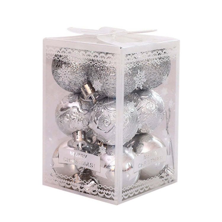 12pcs/pack 4cm Christmas Ball Special Shape + Glitter + Bright Set